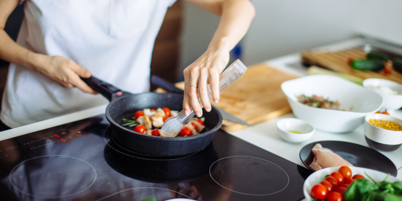 woman cooking in the kitchen